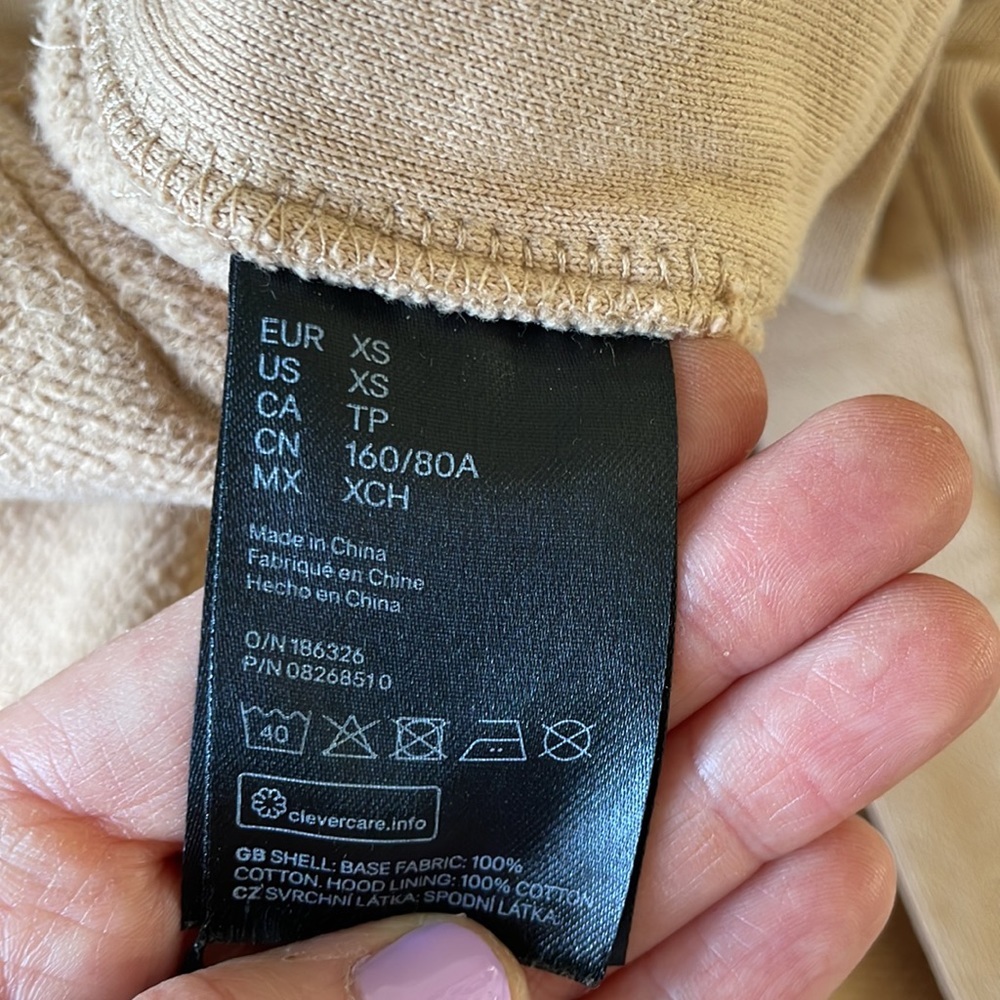 H&M Oversized Camel Hoodie XS - Picture 6 of 7